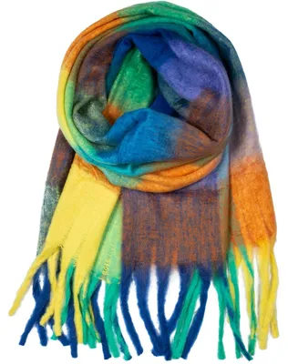 Produktbild von Agrafka Flauschiger Warmer Strickschal Kariert