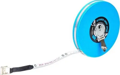 Image de Câble de 30 m bleu/noir, fermé, avec sangle d'enroulement, ruban de cassette