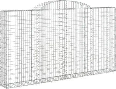 Produktbild von vidaXL Gabione mit Hochbogen 300x30x160/180 cm Verzinktes Eisen