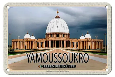 Produktbild von Blechschild Reise 18x12cm Yamoussoukro Elfenbeinküste Basilika Deko