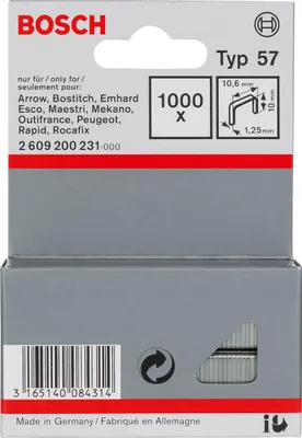 Immagine prodotto di Bosch 1000 graffette tacker 10/10,6 mm tipo57
