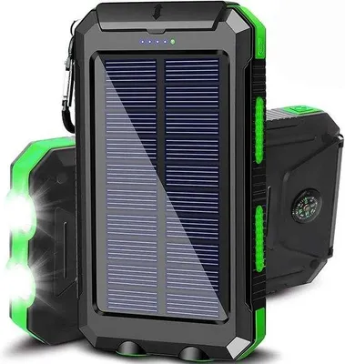 Immagine prodotto di Caricabatterie solare da 20.000 mAh con doppia porta USB e torcia a LED