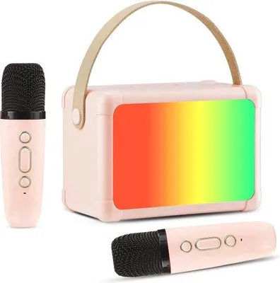 Obrázok produktu pre Detská karaoke súprava s 2 mikrofónmi – domáca karaoke súprava s Bluetooth