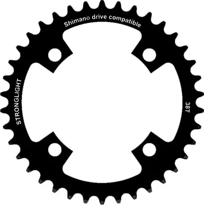 Produktbild von Stronglight Kettenblatt E-Bike Shimano 38 Zähne 4-Arm 110mm Aluminium 5083.