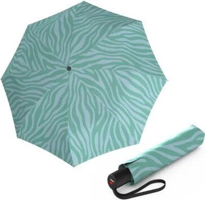 Zdjęcie produktu dla Knirps KNIRPS A.200 MEDIUM DUOMATIC Zebra Mint - elegancki damski parasol w pełni automatyczny