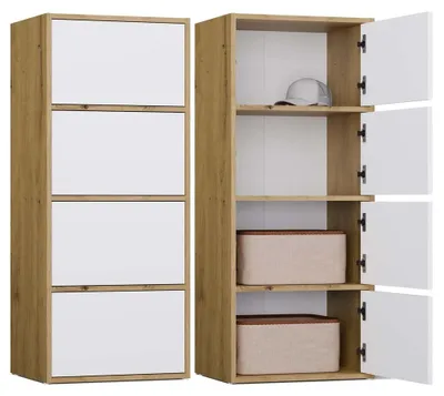 Zdjęcie produktu dla Komoda Alma Front biel korpus dąb artisan