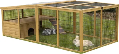 Immagine prodotto di Recinto per piccoli animali Kerbl con tetto in plastica e barriera di fuga 220x115x75cm; 81708