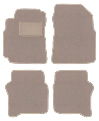 Productafbeelding van Velours automatten voor Nissan Primera P12 2001-2007 (stationwagen/sedan/liftback) – 4-delig, beige, op maat – Wielganizator LUX