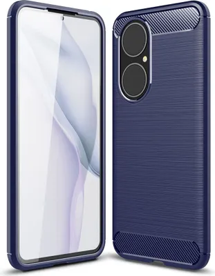 Produktbild von Handyhülle Schutzhülle Huawei P50 Case Cover Carbon Bumper Blau