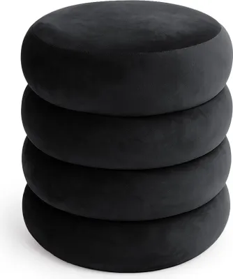 Zdjęcie produktu dla Pufa otwierana ze schowkiem welurowa 42 cm SNUGGO Czarna