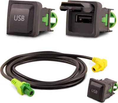 Produktbild von USB Einbau Block Schalter Adapter Kabel Auto Radio passend für VW RCD510 RNS315 RCD300