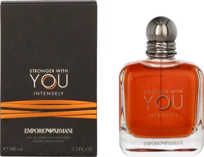 Produktbild von Emporio Armani Stronger With You Intensely, Männer, 100 ml, Nicht nachfüllbare Flasche, Rosa Pfeffer, Vanille, Bernstein