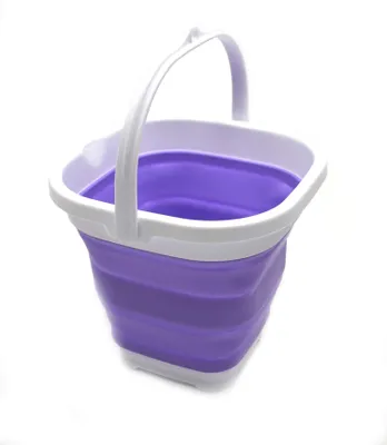 Opvouwbare plastic emmer 2,6 l, klappbar, lila