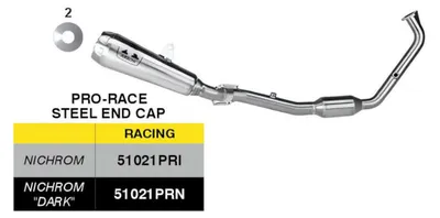 Obrázok produktu pre Kompletný výfukový systém ARROW Racing Pro-Race z nichromu pre motocykel Yamaha YZF-R 125