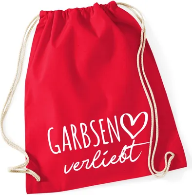 Produktbild von Huuraa Turnbeutel Garbsen verliebt 12 Liter Classic Red Baumwolle Rucksack Geschenkidee