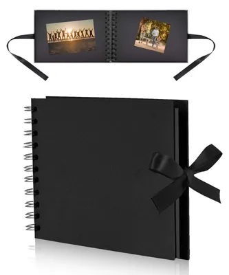 Productafbeelding van A5 Fotoalbum met 30 zwarte pagina's, zelf te personaliseren, 21,5 x 15 cm