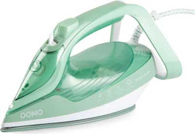 Imagen del producto de Domo DO7059S, plancha de vapor, 1,9 m, verde, blanco, 50 g/min, 0,4 l, 2830 W