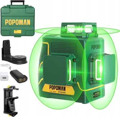 Image de POPOman MTM350B Niveau laser à croix, 12 lignes, 60 m
