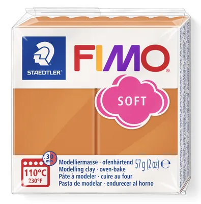 Produktbild von STAEDTLER FIMO soft 8020 ofenhärtende Modelliermasse Einzelprodukt, 57g, cognac