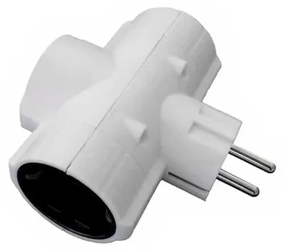 Produktbild von Edm R40063 Stecker 3 Steckdosen 16a 250v Weiß One Size / EU Plug 220V Weiß One Size