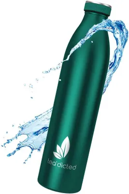 Produktbild von Isolierter 1L Thermos, Edelstahl, BPA-frei, 12h warm, grün