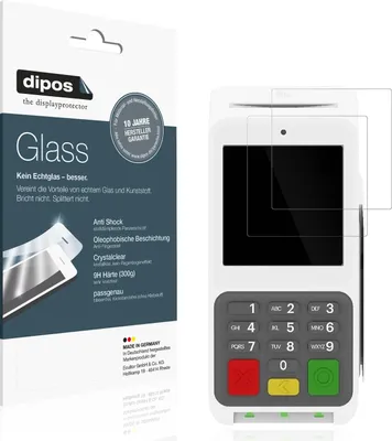 Produktbild von 2x Schutzfolie für Clover Compact - Anti-Shock 9H Folie dipos Glass Kunststoffglas