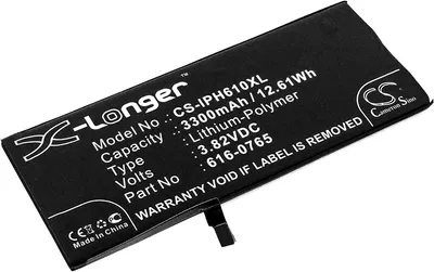 Produktbild von TECHTEK Akku Kompatibel mit [Apple] A1522, A1524, A1593, iPhone 6 5.5, iPhone 6 Plus Ersetzt 616-0765, für 616-0770, für 616-0772, für DAK90151, f