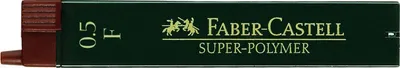 Produktbild von FABER-CASTELL SUPER-POLYMER Feinminen-Bleistiftminen schwarz F 0,5 mm, 12 St.