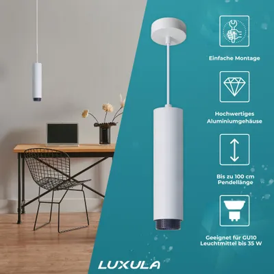 Produktbild von LUXULA LED Pendelleuchte 35 W weiß
