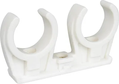 Produktbild von Walraven Rohrclip PP doppelt 14x89x47 M6 weiß 28 mm, 1 Stk.