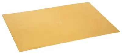 Image de Assiette à gâteau - Rectangulaire - Dorée - 40 x 30 cm