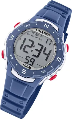 Produktbild von Calypso Uni Digital Uhr K5801/5 Kunststoff Armbanduhr dunkelblau UK5801/5
