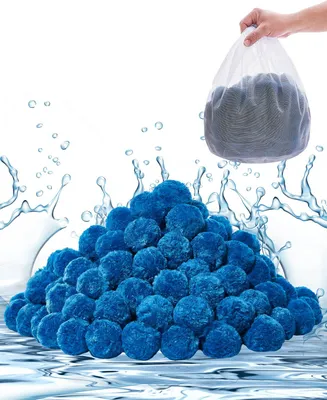 Productafbeelding van Filterballen voor zandfiltersystemen, zwembad, 0,68 kg, herbruikbaar, blauw