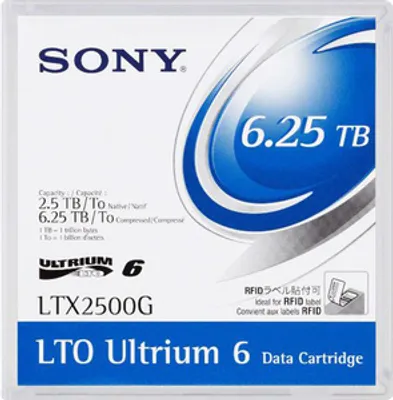 Produktbild von Sony LTX2500G, Leeres Datenband, LTO, 2,5 TB, 6,25 TB, Mehrfarbig, 160 MB/s