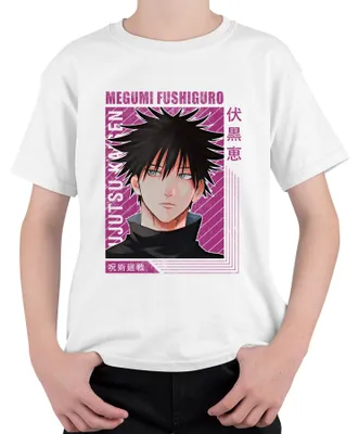Produktbild von Megumi Fushiguro Jujutsu Kaisen Anime Fan Geschenk Manga Retro Kinder T-Shirt, Weiß, 152