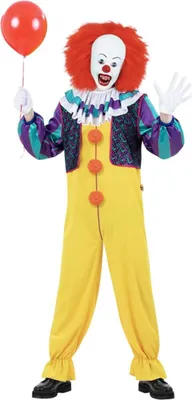 Zdjęcie produktu dla Kostium Pennywise 1990 - Kostium na Halloween dla mężczyzn Rozmiar: M