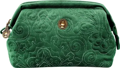 Produktbild von Pip Studio Kulturbeutel Cosmetic Purse Velvet Quilted Green dunkelgrün