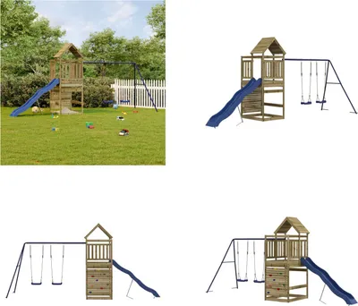 Image de vidaXL Tour de jeux Bois de pin imprégné - Aire de jeux - Aires de jeux - Aire de jeux de jardin - Aire de jeux d'extérieur