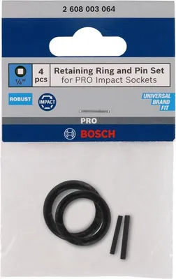 Produktbild von Set mit Haltering und Stift für PRO Impact Steckschlüsseleinsätze,1/4", 4-tlg.
