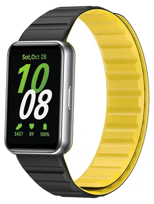 Produktbild von Für Samsung Galaxy Fit 3 Design Magnet Verschluss Silikon Ersatz Arm Band Neu