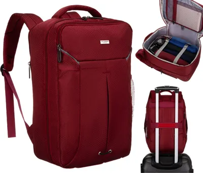 Produktbild von PTN BOCIAN-6422 Burgunderroter Reiserucksack