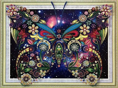 Produktbild von Diamantstickerei Märchenschmetterling 47x57 cm