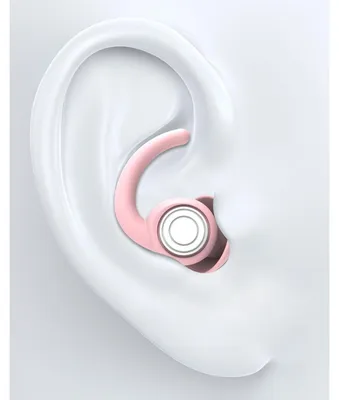 Immagine prodotto di Tappi per le orecchie per dormire e protezione dell'udito, lavabili e riutilizzabili, in silicone, rosa, taglia S/L