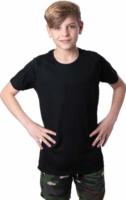 Produktbild von Mivaro Jungen Sportshirt kurzarm in Schwarz - atmungsaktives Funktionsshirt mit Rundhals, schnelltrocknend & leicht, Regular Fit, Trikot in 110/116 - 158/171