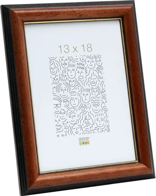 Produktbild von Deknudt Klassik-Holzrahmen S222H3 braun15x21 cm Goldkante