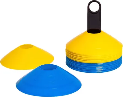 Produktbild von Markierungsscheiben 40 Stück, 20 gelb und 20 blau, für Fußballtraining