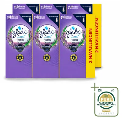 Produktbild von 6 x Glade Touch & Fresh Nachfüller - Beruhigender Lavendel & Aloe - 10 ml - Vorratspackung - 6 Stücke