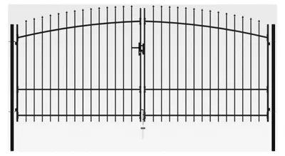 Produktbild von Doppelflügel-Gartentor mit Speerspitzen 400 x 225 cm