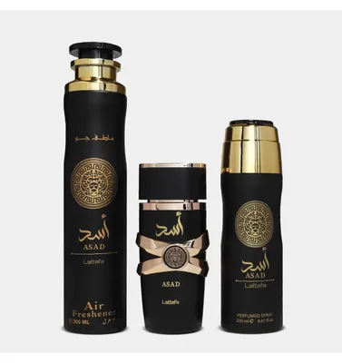 Immagine prodotto di Kit Lattafa Asad Acqua Profumata 100Ml Deodorante 200Ml Deodorante 300M