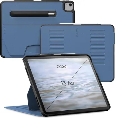 Produktbild von Zugu Case Hülle iPad Air 13" (M2-M4) 2024 & iPad Pro 12.9 (3rd/4th gen) – Verstellbarer magnetischer Ständer – Sichere magnetische Befestigung – PC-Schale für umfassenden Fallschutz